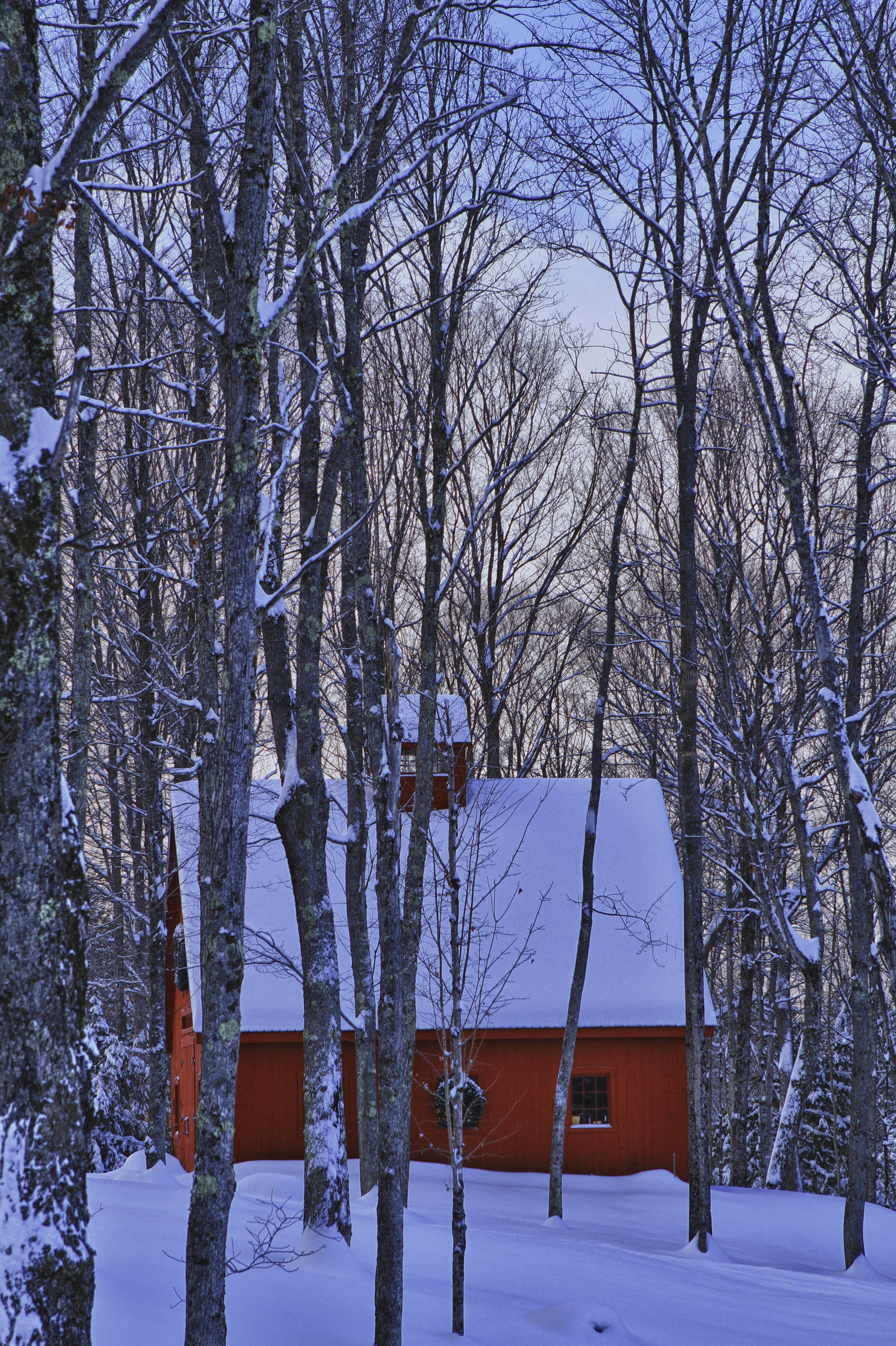 Red House in the Snow